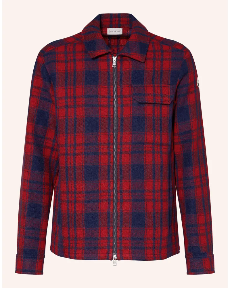 Moncler Flanell-Overshirt Rot