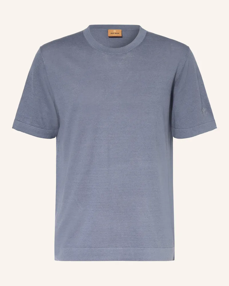 Mos Mosh Strickshirt Mmgcrowe Mit Leinen grau Blaugrau