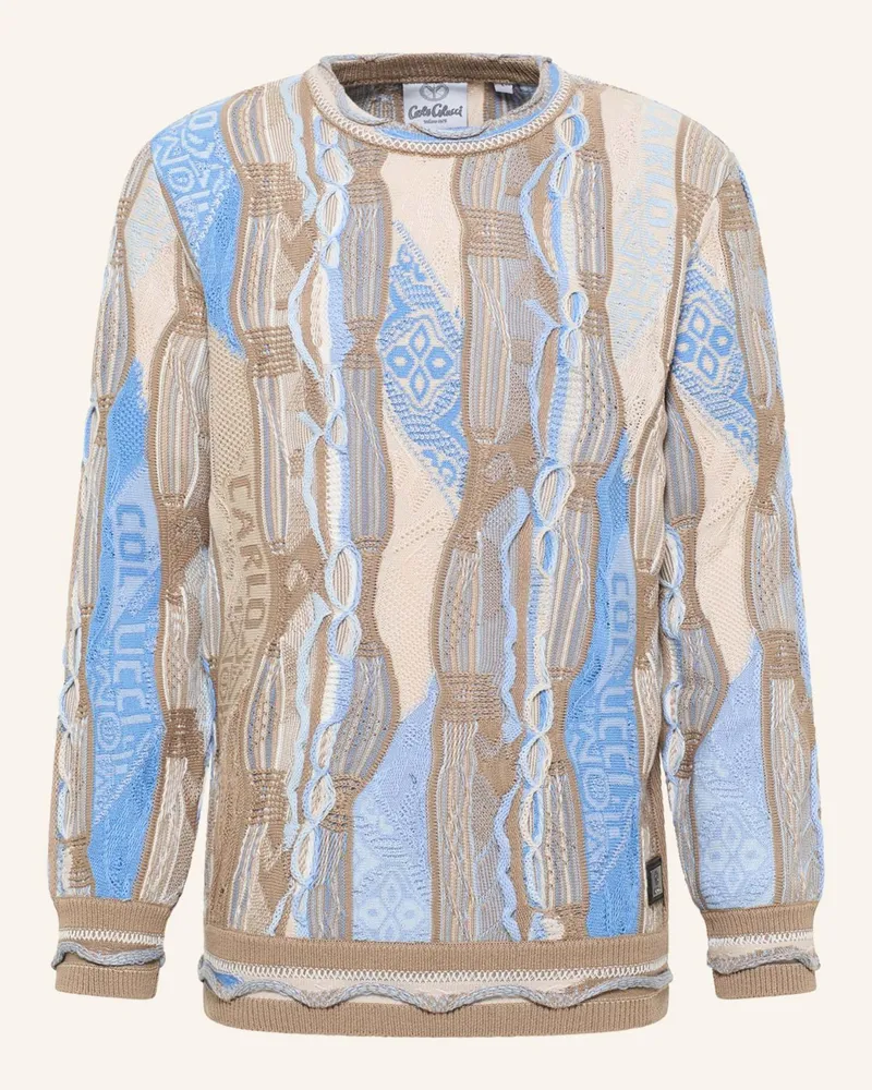 Carlo Colucci Strickpullover ERSINI Hellblau