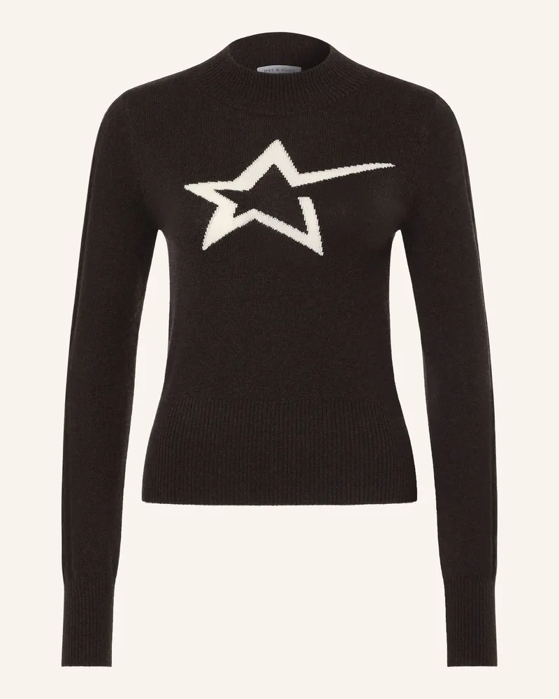 Mrs & HUGS Pullover Mit Cashmere braun Dunkelbraun