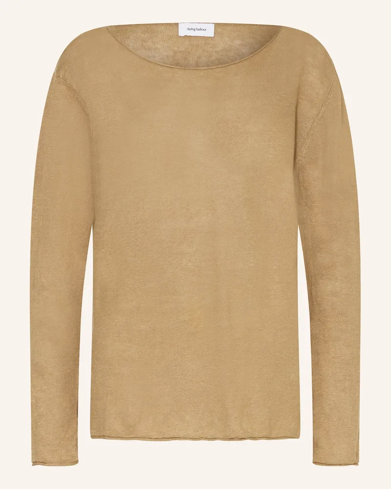Darling Harbour Leinenpullover beige Taupe