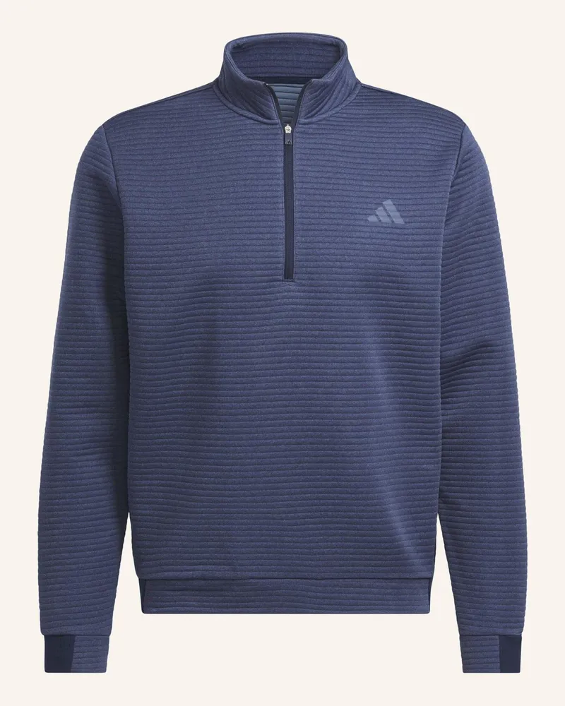 adidas ULTIMATE365 DWR TEXTURED QUARTER ZIP PULLOVER Blau