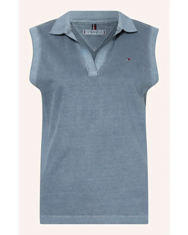 Tommy Hilfiger Piqué-Top Blau