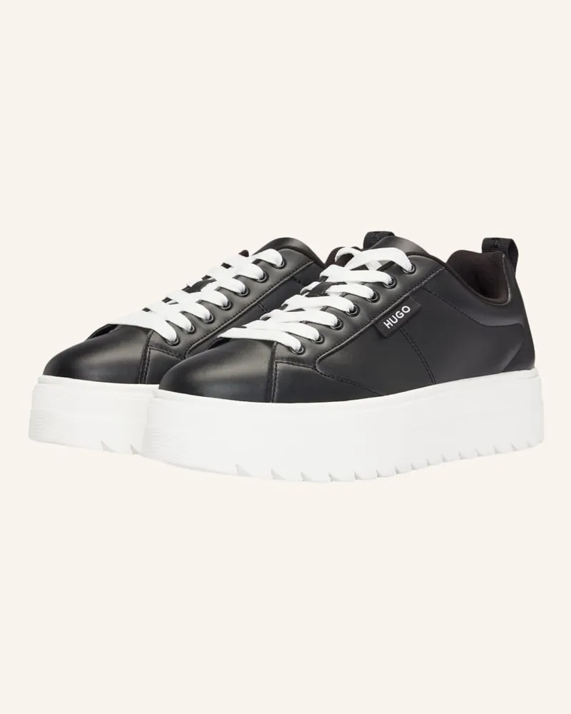 HUGO BOSS Turnschuh LYSSA_TENN_FLT - SCHWARZ Schwarz