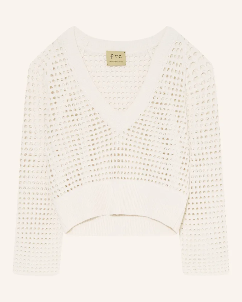 FTC Cashmere Pullover Mit Cashmere weiss Ecru