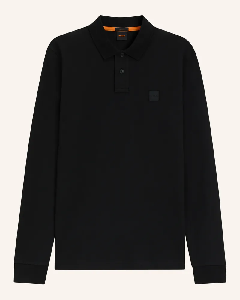 HUGO BOSS Piqué-Poloshirt PASSERBY Slim Fit Schwarz