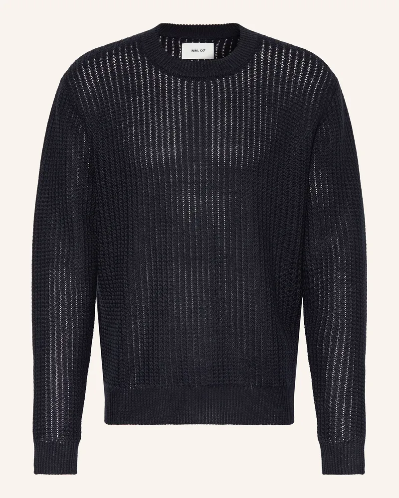 NN 07 Leinenpullover Tim blau Dunkelblau