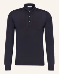 Gran Sasso Strick-Poloshirt mit Seide Blau