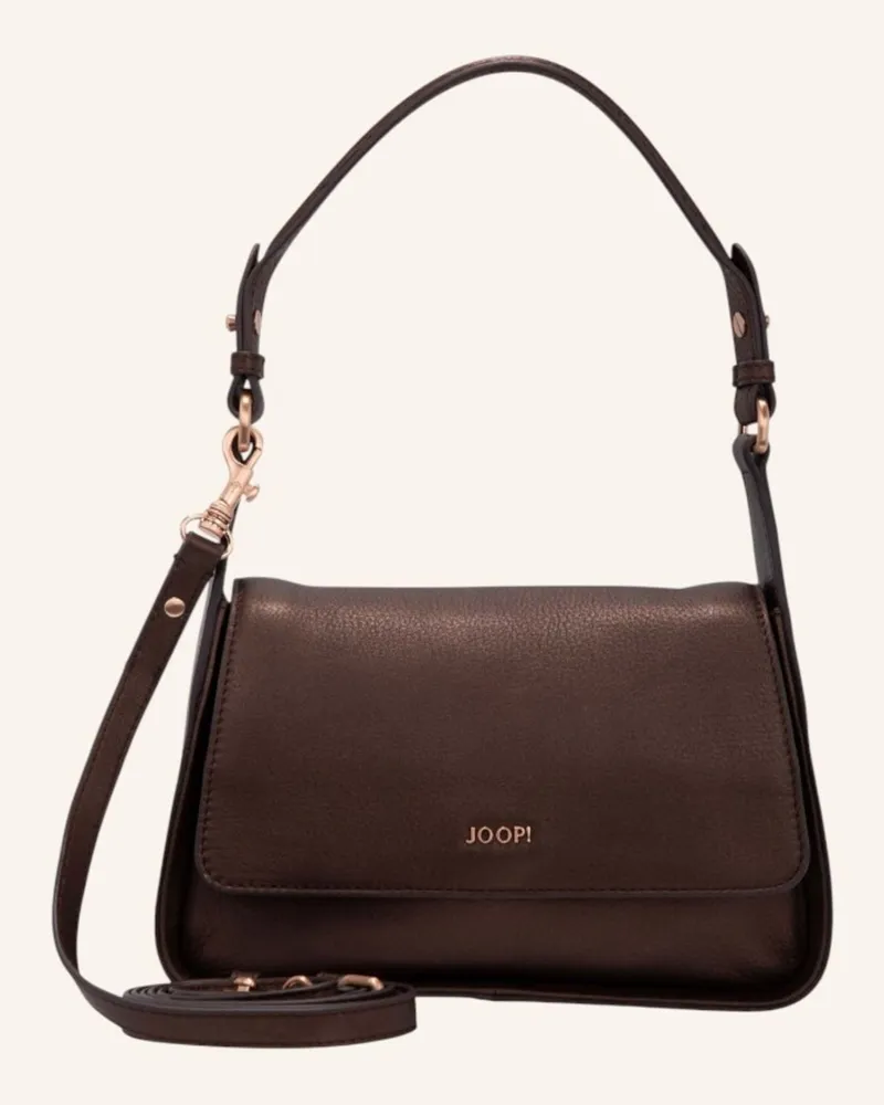 JOOP! Schultertasche Lipari Metallo Liah rot Dunkelbraun