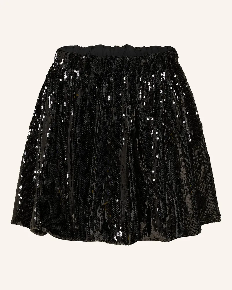 Mrs & HUGS Rock Mit Pailletten schwarz Schwarz