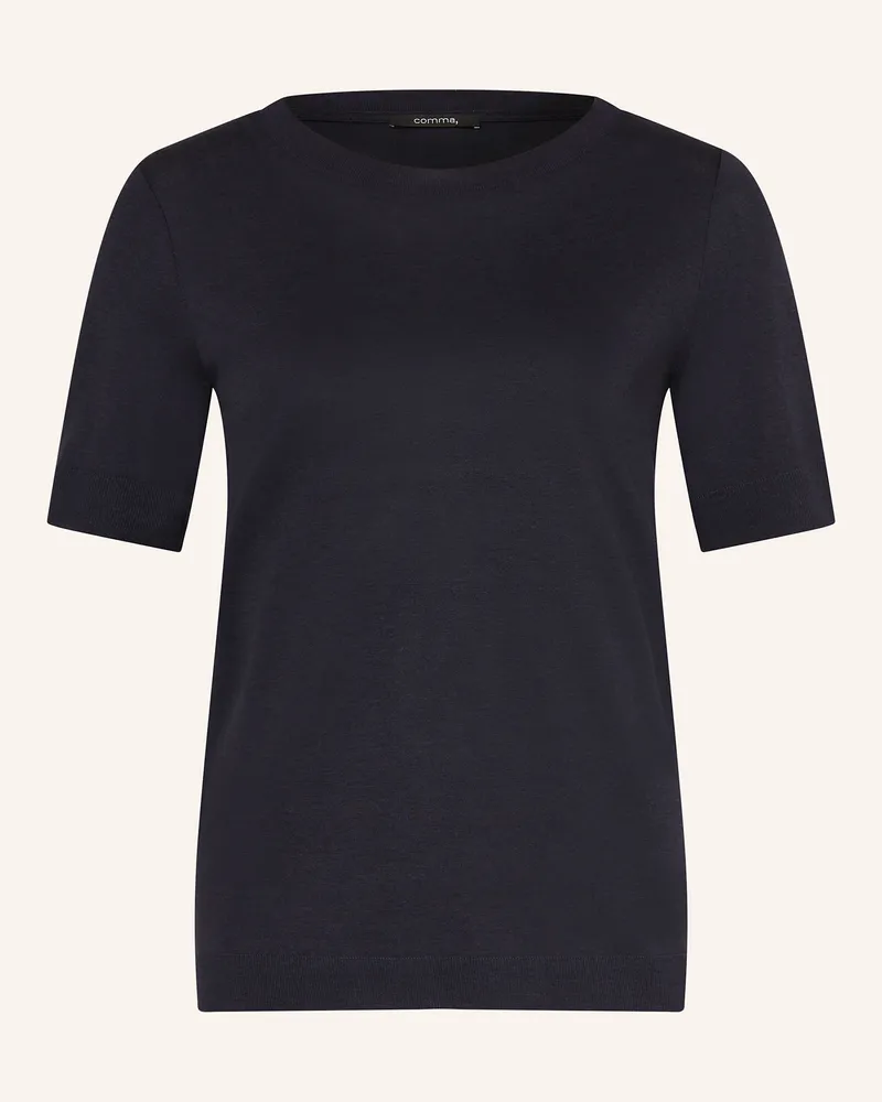 COMMA Strickshirt Dunkelblau