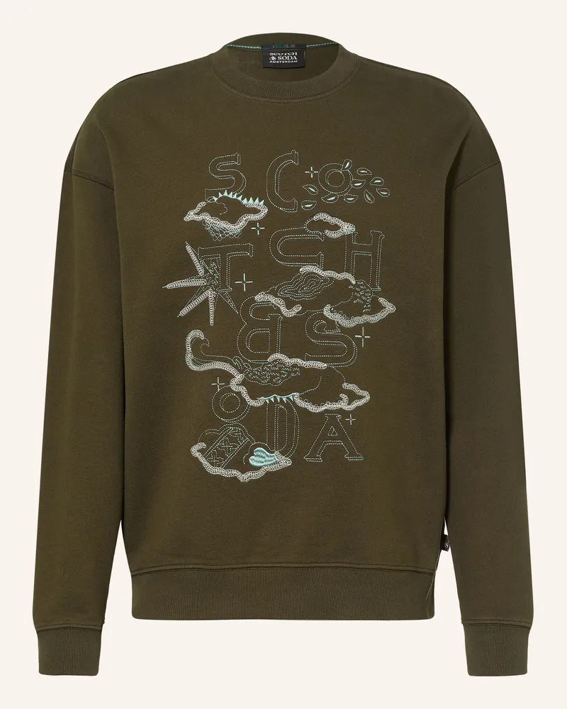 Scotch&Soda Sweatshirt gruen Dunkelgrün