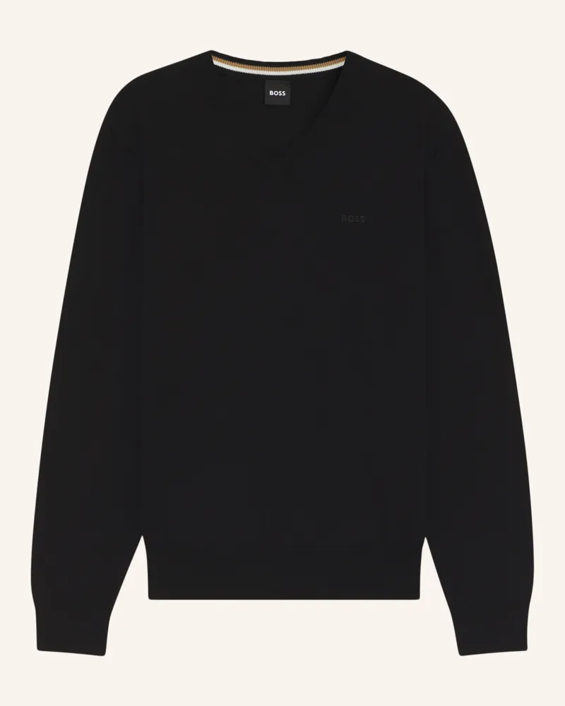 HUGO BOSS Pullover UPACELLO-L Regular Fit Schwarz