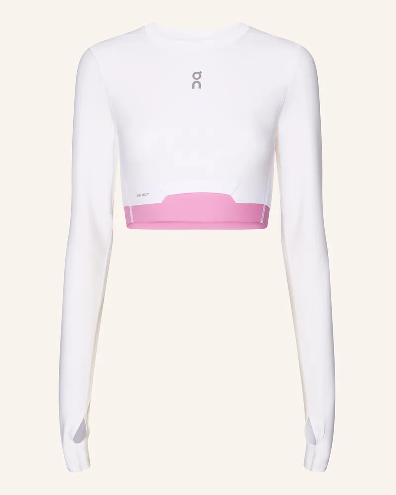 ON Cropped-Longsleeve TRAIN Weiss