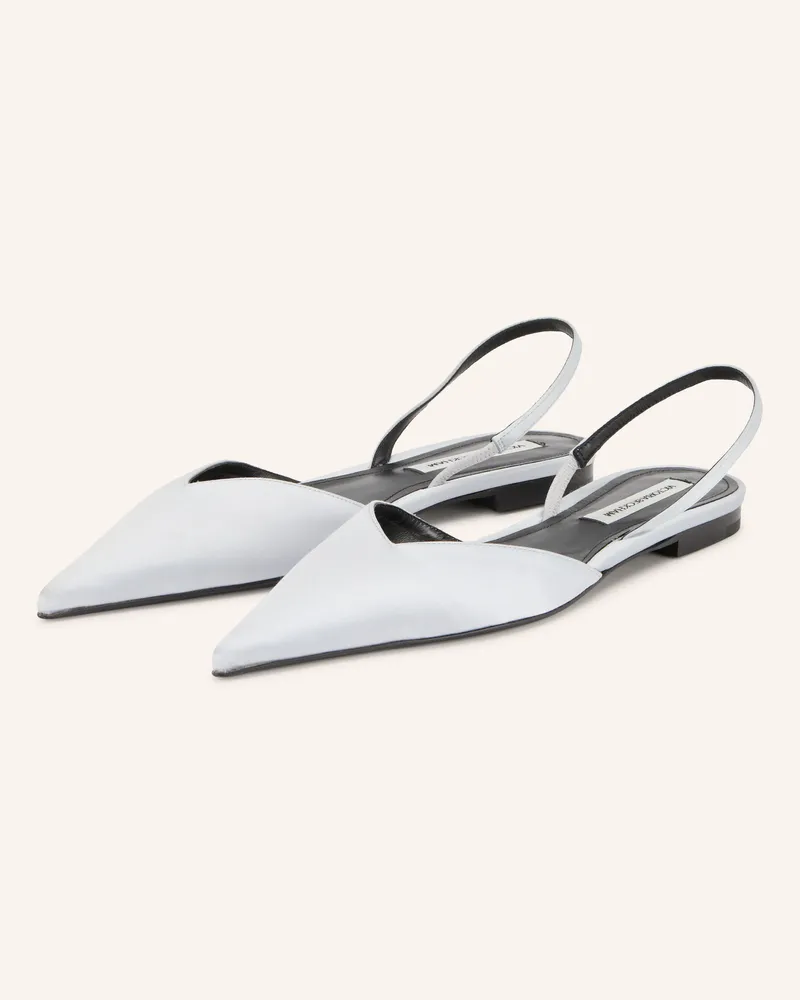 Victoria Beckham Slingballerinas silber Hellgrau