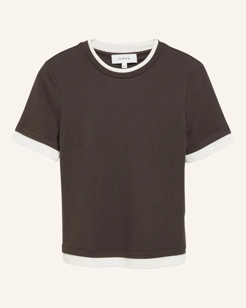 COMMA T-Shirt braun Braun