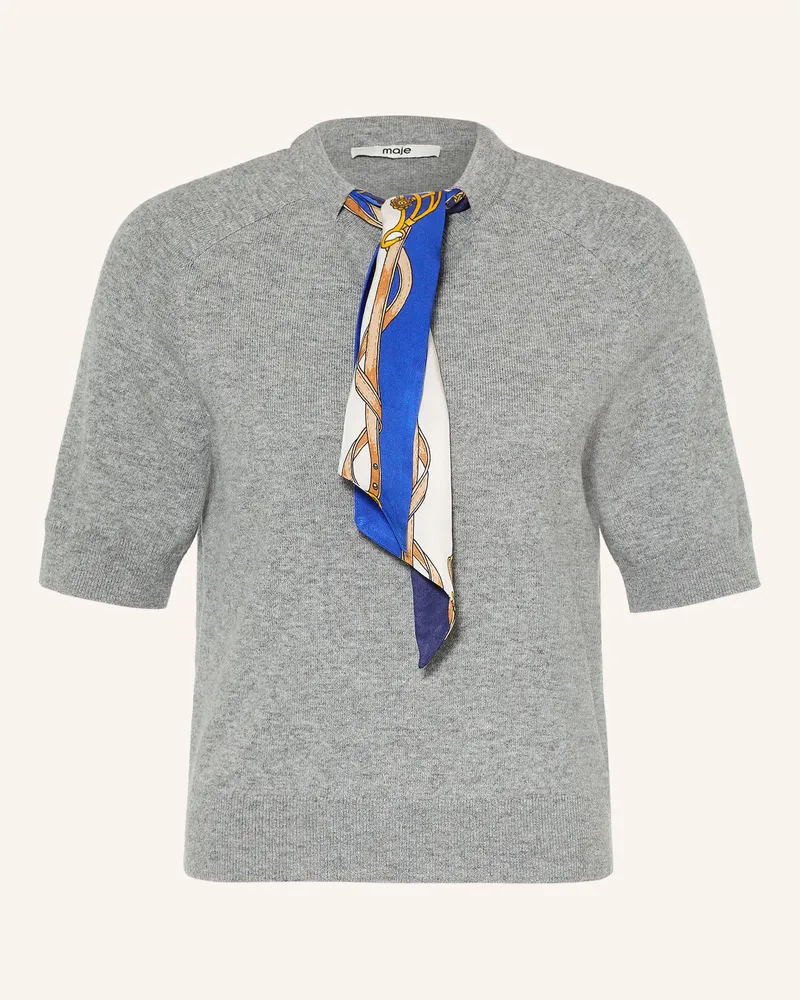 Maje Strickshirt Mit Abnehmbarem Tuch grau Grau