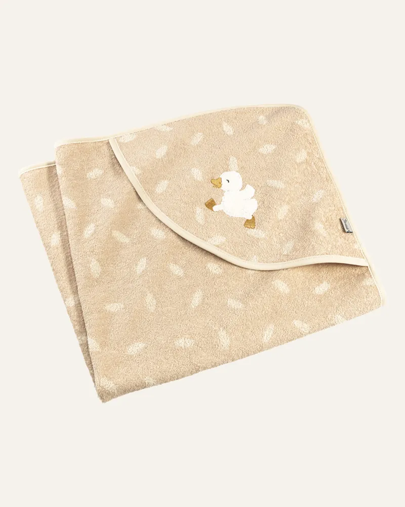 Sterntaler Kapuzenbadetuch 80 X 80 Cm Edda weiss Beige