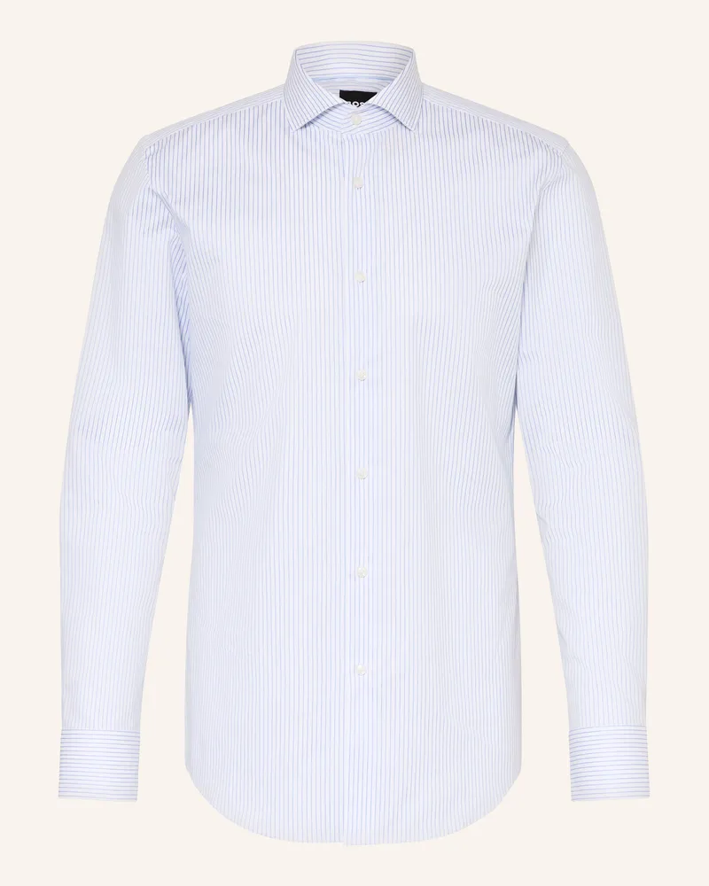 HUGO BOSS Hemd Hank Slim Fit blau Weiss