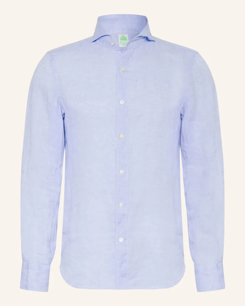 Finamore 1925 Leinenhemd TOKYO SERGIO Slim Fit Hellblau