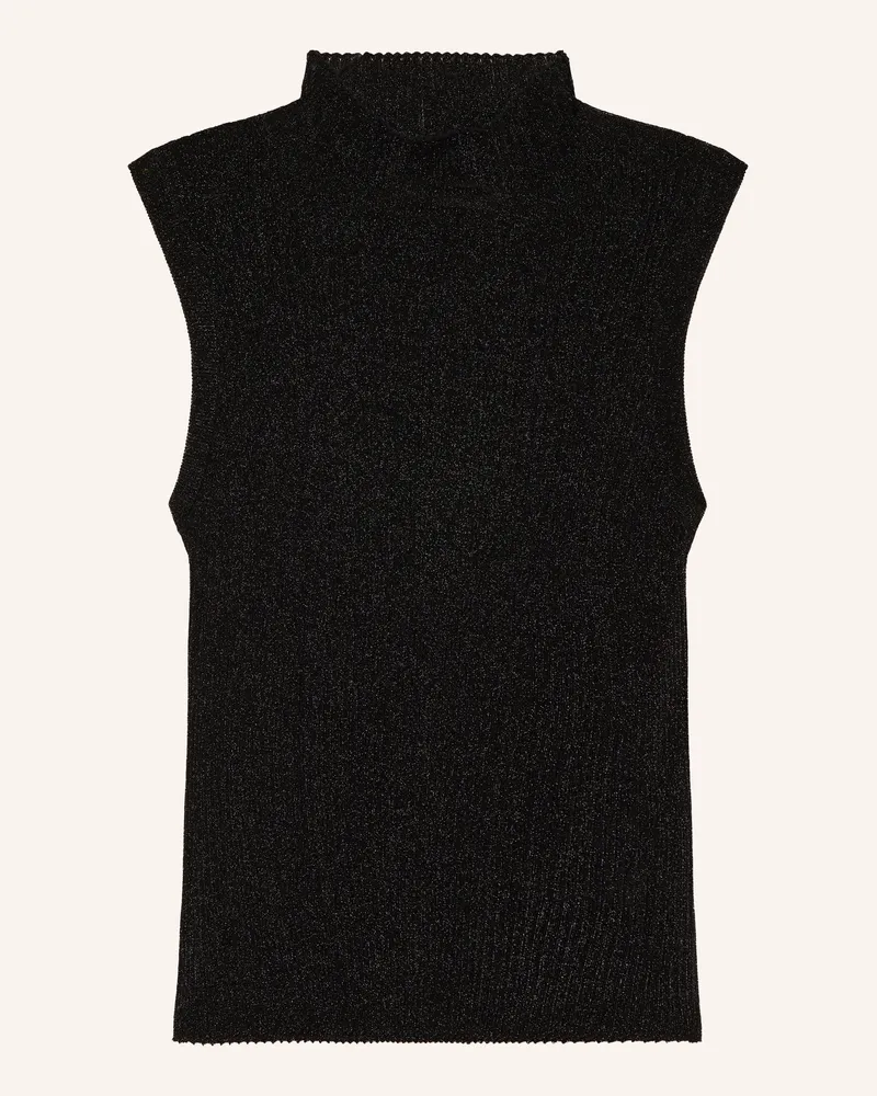 Mos Mosh Stricktop Mmimanja Mit Glitzergarn schwarz Schwarz