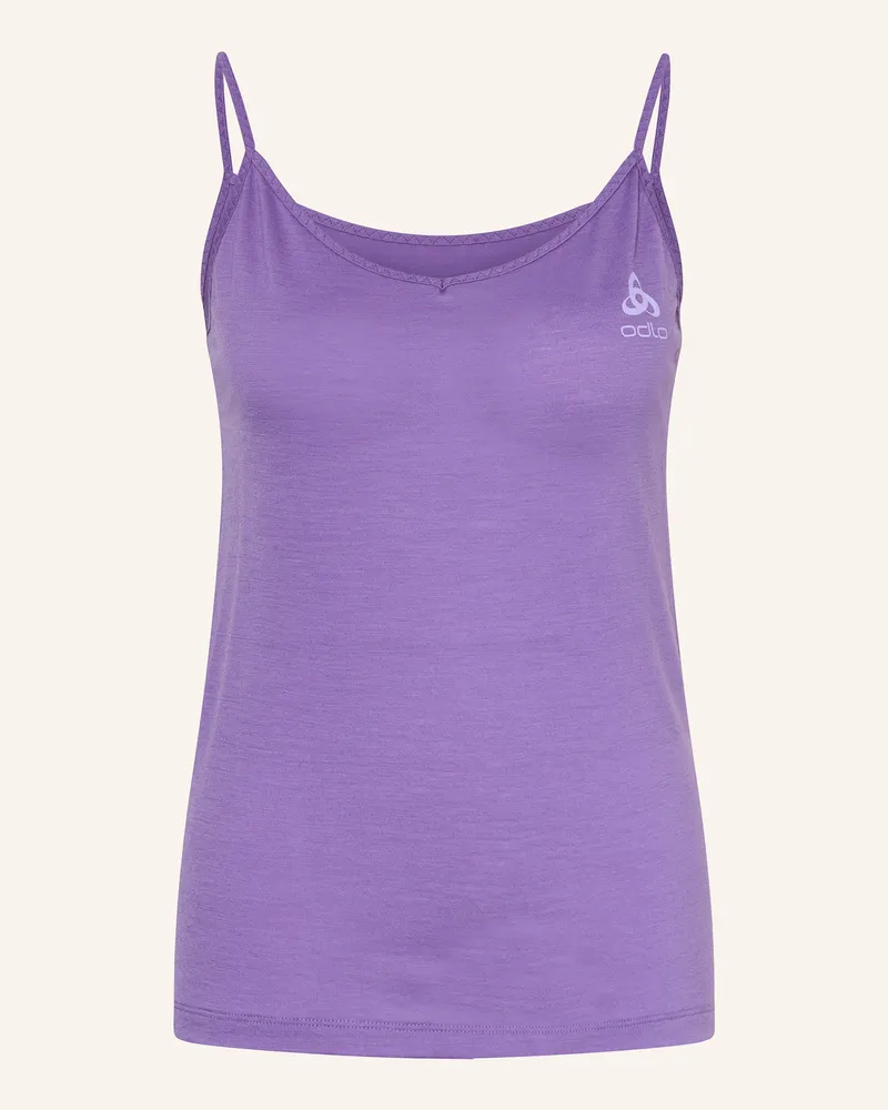 Odlo Funktionswäsche-Top NATURAL MERINO 160 aus Merinowolle Lila