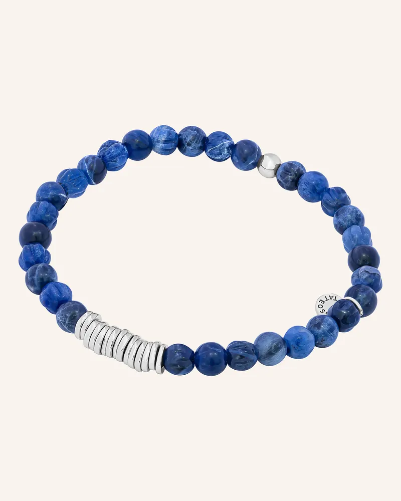Tateossian Armband Classic Discs blau Blau