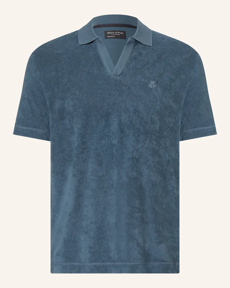 Marc O'Polo Frottee-Poloshirt blau Blau