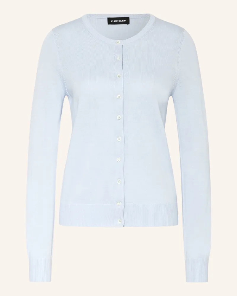 Repeat Strickjacke blau Hellblau