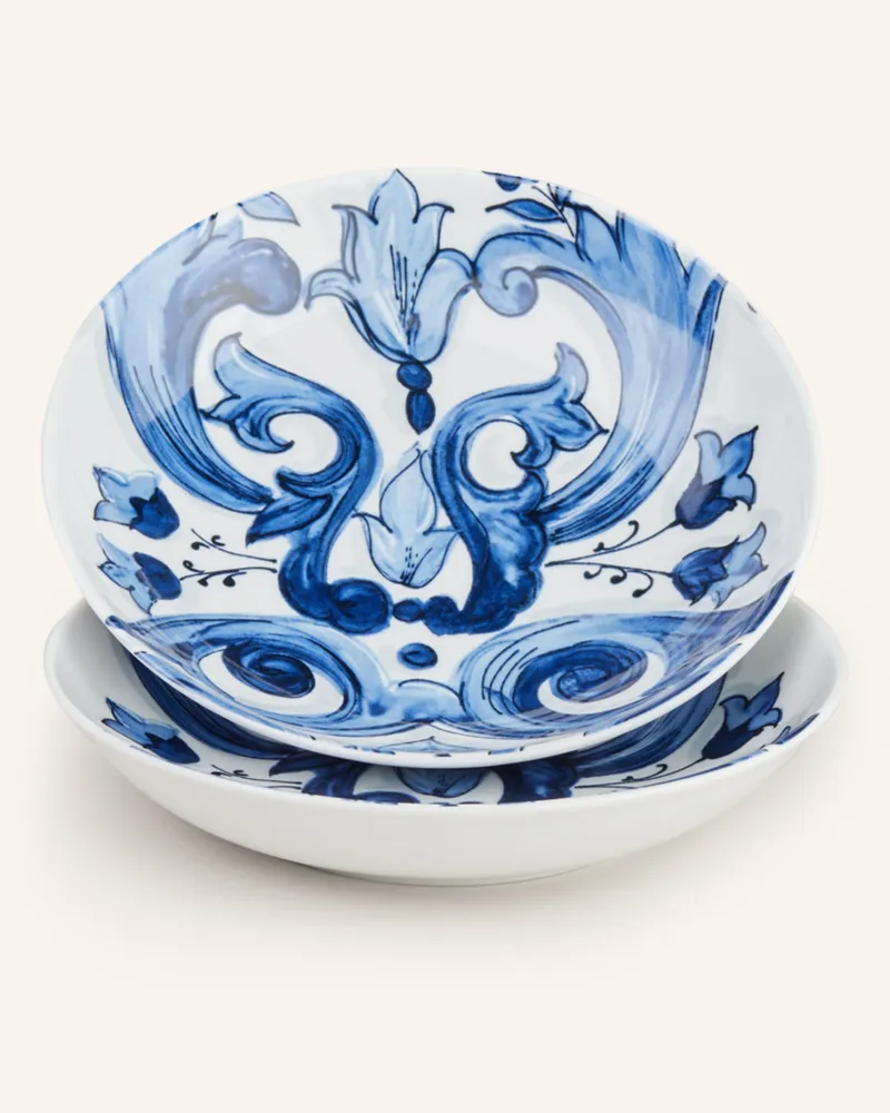 Dolce & Gabbana Casa 2er-Set Suppenteller Weiss