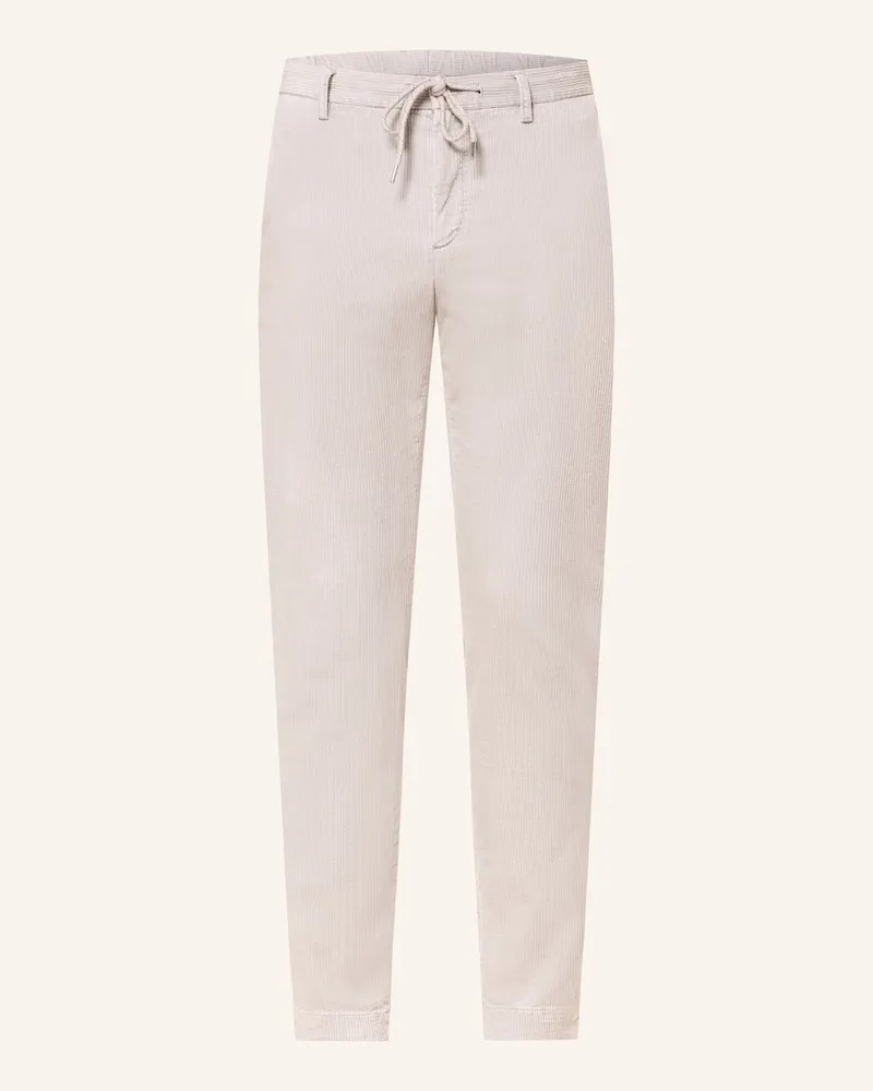 Alberto Cordhose JUMP im Jogging-Stil Slim Fit Hellgrau