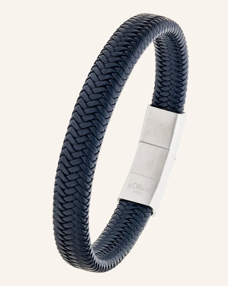 S.Oliver Armband  Aus  Echtleder blau Blau