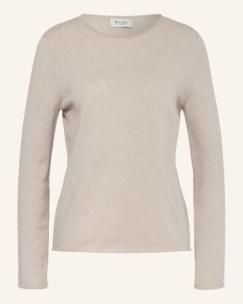 Maerz Pullover Aus Merinowolle beige Hellbraun