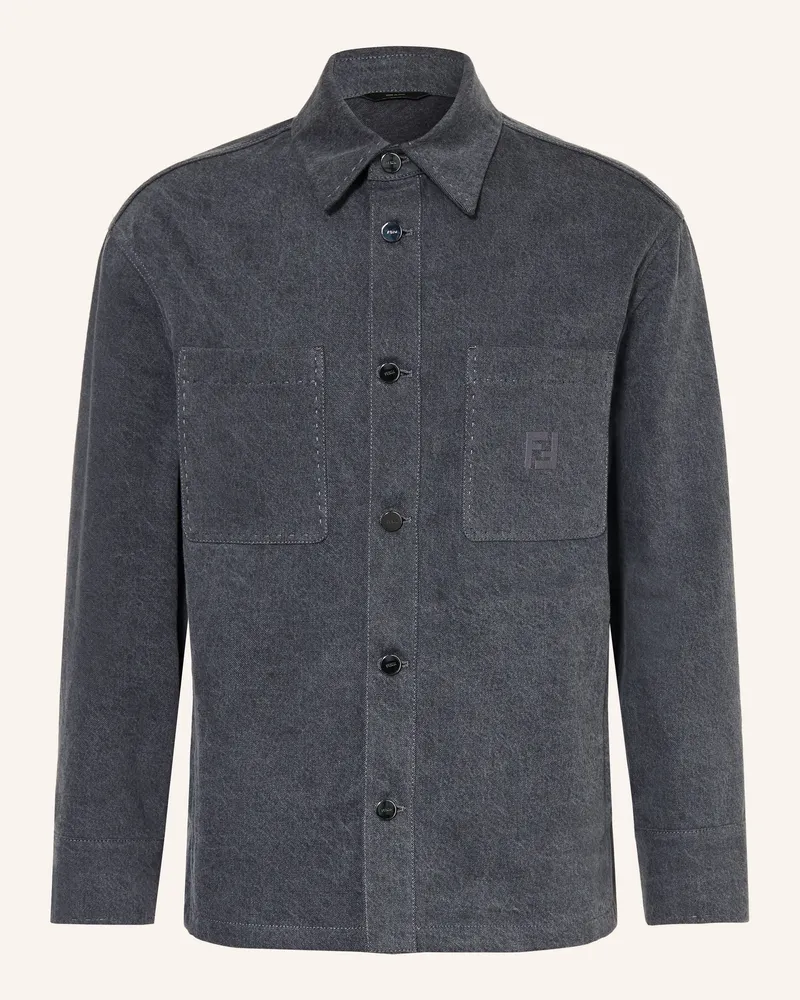 Fendi Jeans-Overjacket grau Dunkelgrau