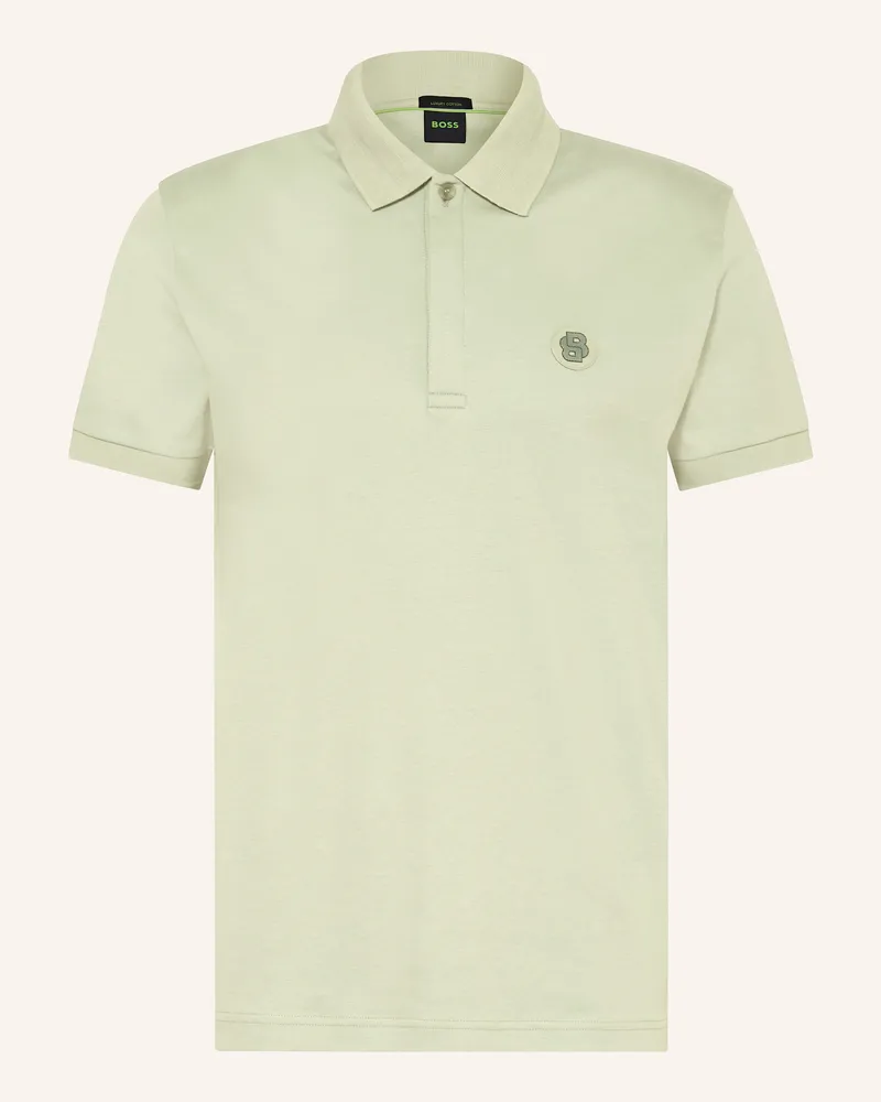 HUGO BOSS Jersey-Poloshirt PADDY Regular Fit Hellgrün