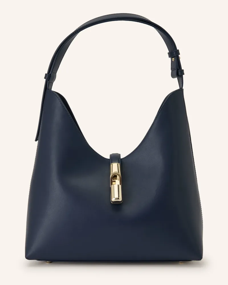 Furla Beuteltasche Goccia Medium blau Dunkelblau