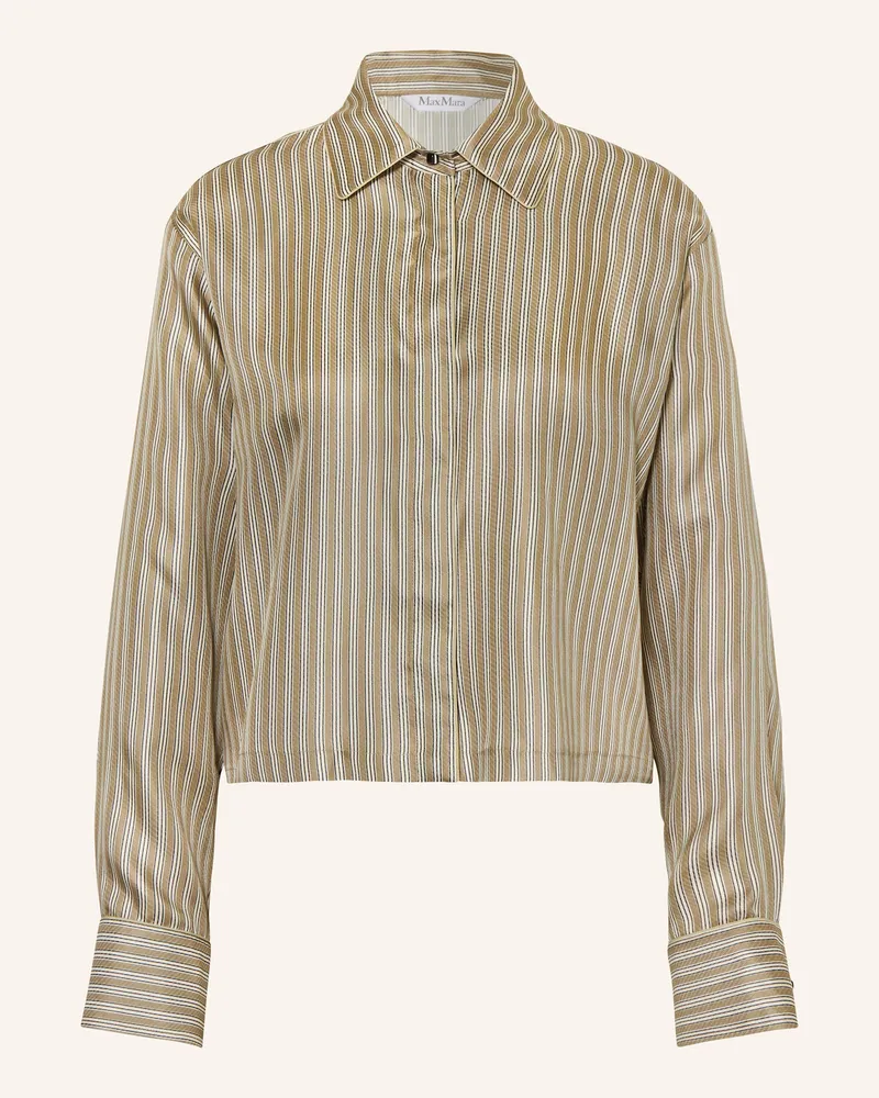 Max Mara Hemdbluse BRAMA aus Seide Braun