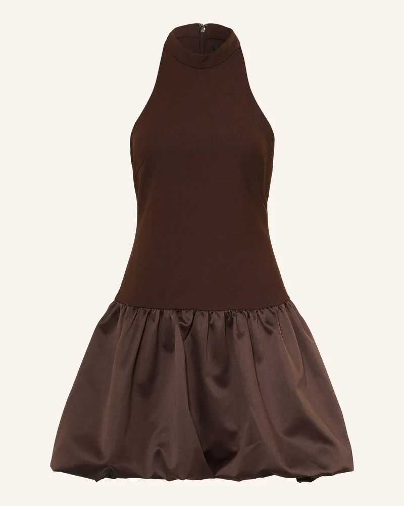 ROTATE Birger Christensen Cocktailkleid Im Materialmix braun Dunkelbraun