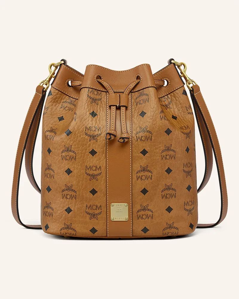 MCM Beuteltasche DESSAU MEDIUM mit Pouch Cognac