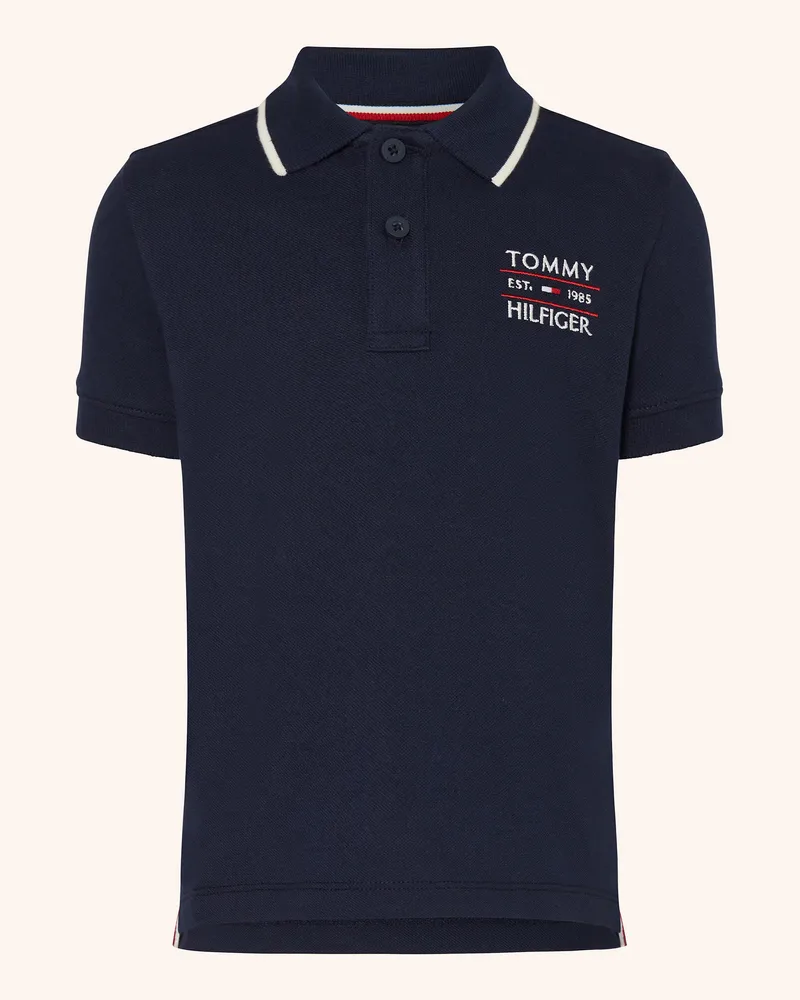 Tommy Hilfiger Piqué-Poloshirt blau Dunkelblau