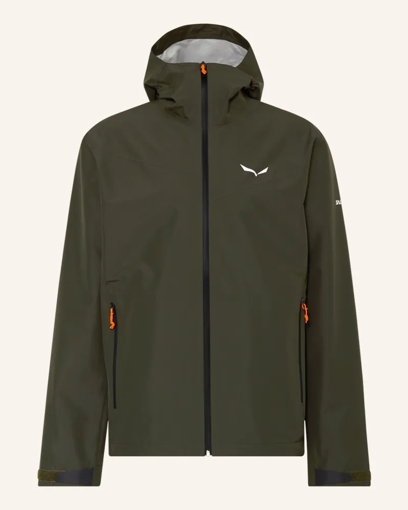 Salewa Regenjacke PUEZ AQUA POWERTEX Oliv