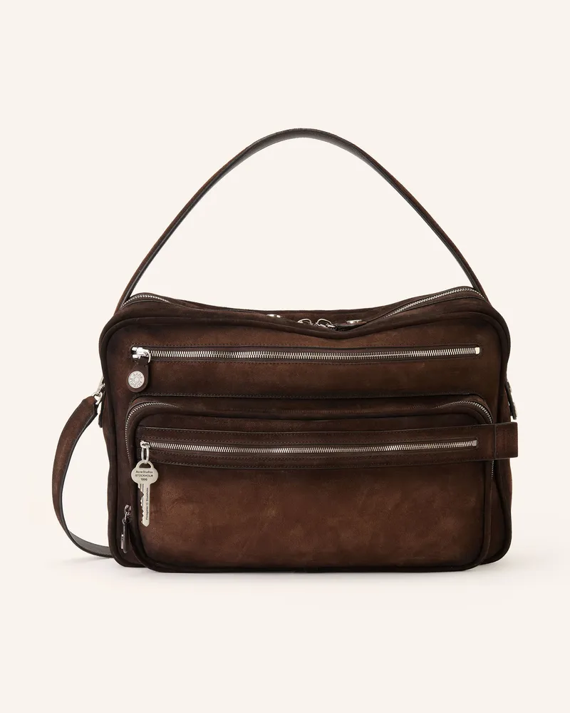 Acne Studios Schultertasche braun Dunkelbraun