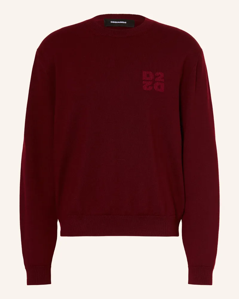 Dsquared2 Pullover rot Dunkelrot