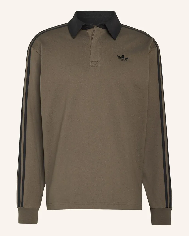 adidas Rugbyshirt 3-Streifen braun Braun