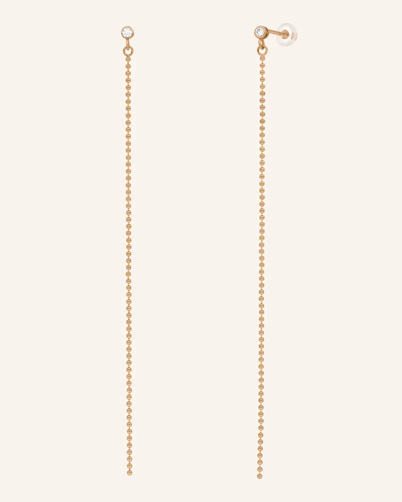 Leaf Ohrstecker My First Diamond - Ball Chain Aus 14 Karat Rosegold rosegold Roségold