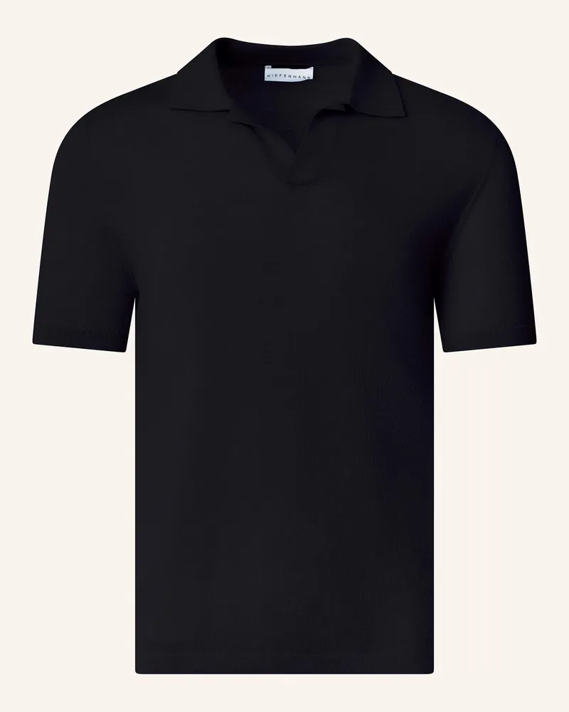 KIEFERMANN Strick-Poloshirt Luras Aus Merino blau Blau