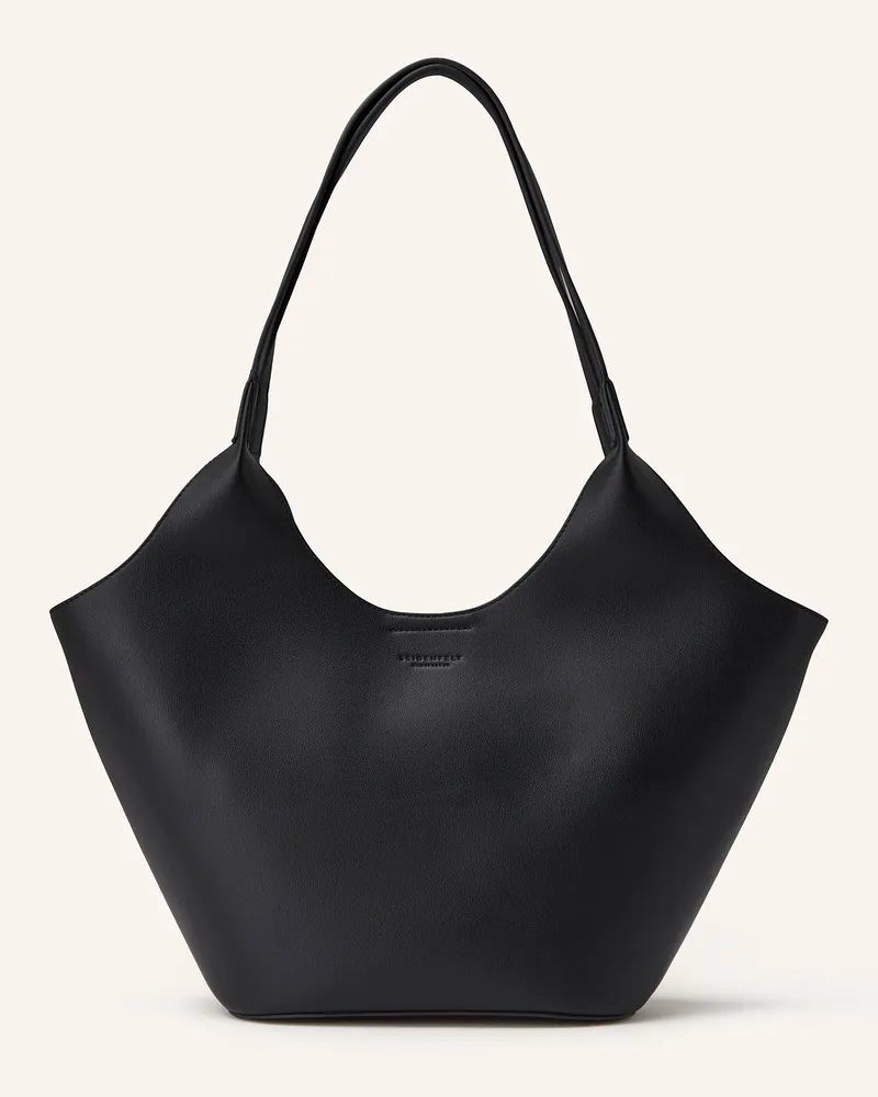 SEIDENFELT Shopper NELMA mit Pouch Schwarz