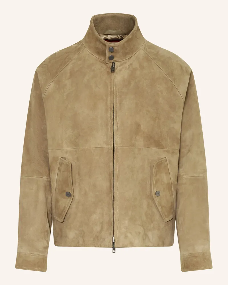 HUGO BOSS Lederjacke Loridge beige Beige