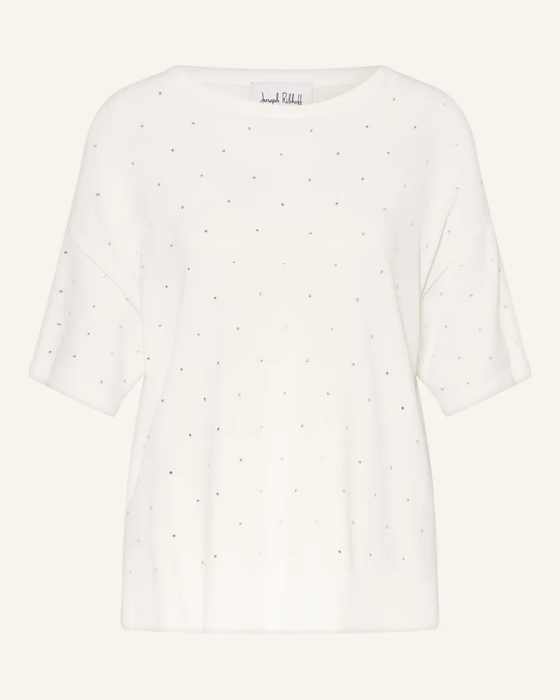 Joseph Ribkoff Strickshirt mit Schmucksteinen Weiss