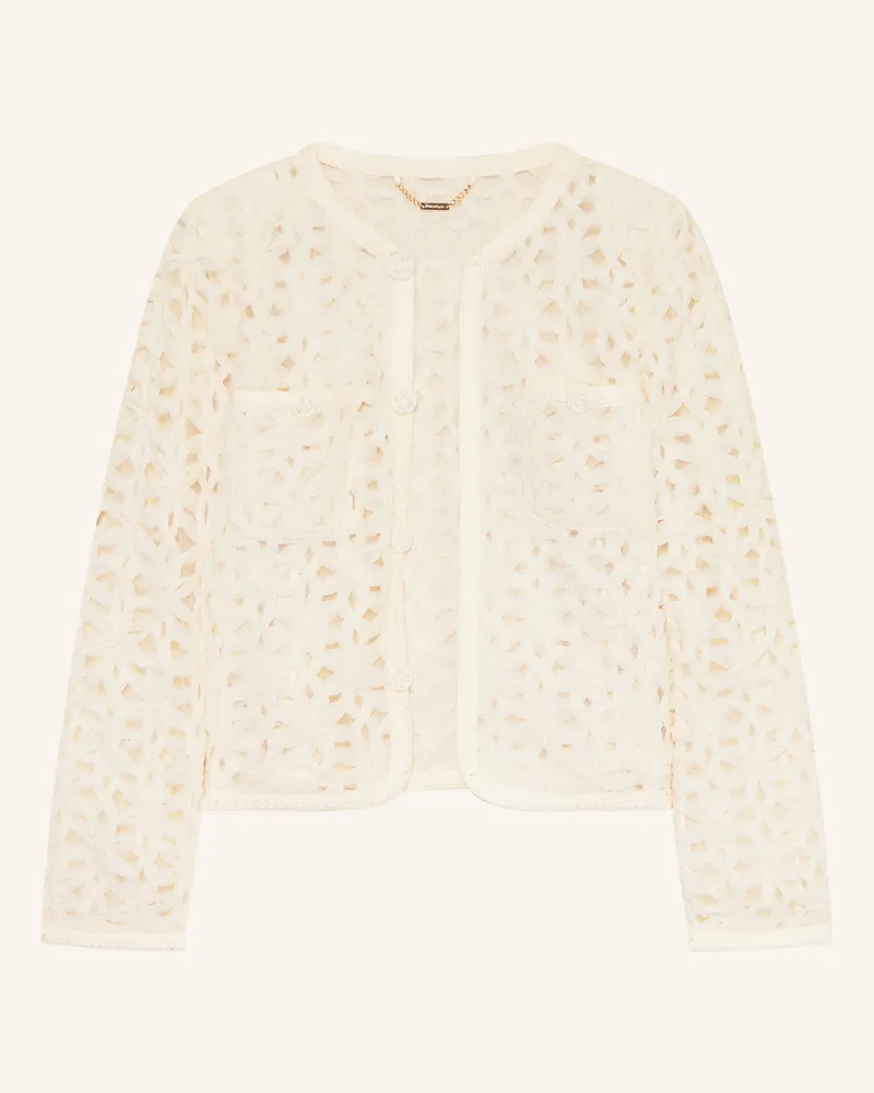 Rich&Royal Jacke aus Mesh Ecru